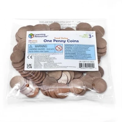 Imagen de Learning Resources Monedas de un penique , set 100