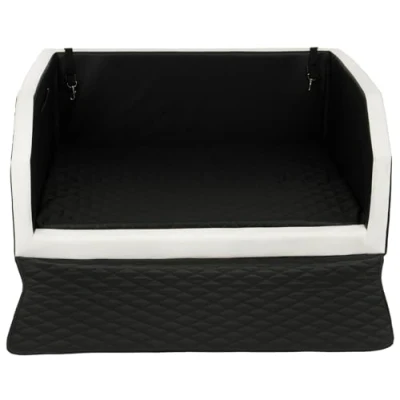 Imagen de Velinda Transportín Cama de Coche para Perros Maletero colchón 100x70 cm (Color: Negro Blanco)