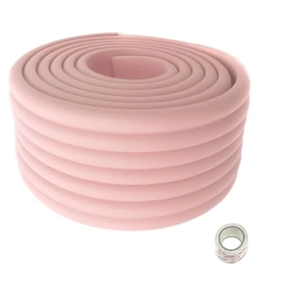 Imagen de HIMRY Universal Protector Espuma, 200cm x 80mm 8mm Multiusos anticolisión Protección Espuma Rollo para Bebés niños, No Tóxico, Seguridad Protectores Superficie &amp; Bordes, Rosado, KXD7002 pink