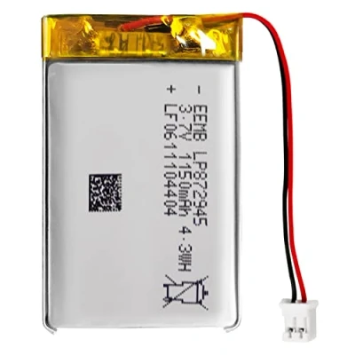 Imagen de EEMB Lithium Polymer batería 3.7V 1150mAh 872945 Paquete de Recargable Lipo con Conector JST para VXI Blue Parrott: confirme la polaridad del Dispositivo y Antes Comprar