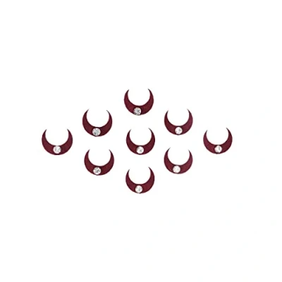 Imagen de KULIA®6 paquetes de pegatinas multicolores para tatuajes Bindi boda Bollywood fiesta ropa pegatina la frente joyería moda adhesivos tikka indio étnico mujer joyas el rostro