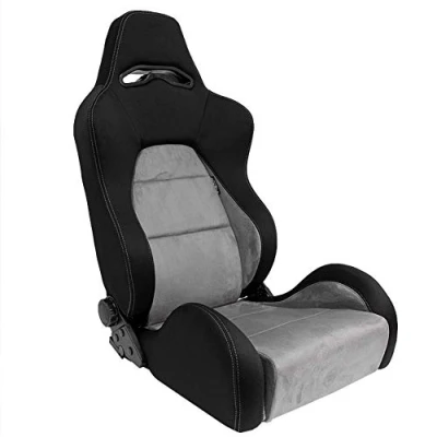 Imagen de AUTO STYLE Asiento Deportivo &#039;Eco Soft&#039; Negro/Gris Respaldo Ajustable de Doble Cara incl. Correderas