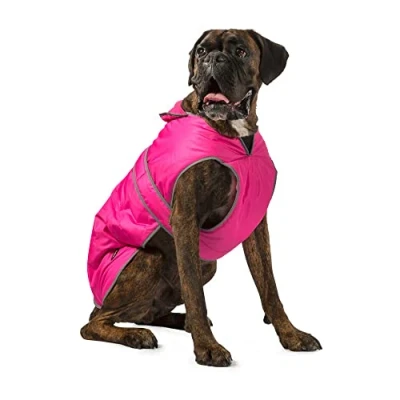 Imagen de Ancol Muddy Paws Abrigo de protección contra tormentas, color rosa frambuesa mediano (longitud 40 cm, para adaptarse a una circunferencia 52 68 cm)