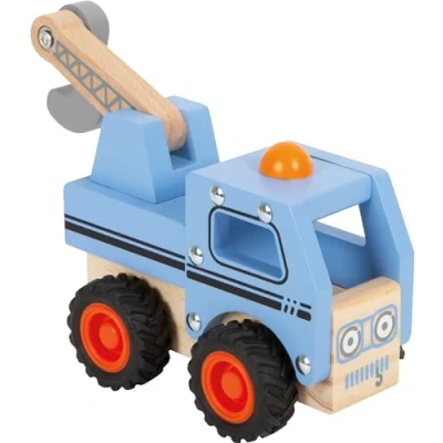 Imagen de small foot Dépanneuse en Bois, Voiture de jeu Avec grue Mobile, dès mois, 12446 Madera FSC 100% certificada, grúa Carga móvil, a Partir 18 Meses, Multicolor