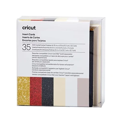 Imagen de Cricut inserción x 12,1 cm (tamaño Paquete de 35 para Uso con Alfombrilla Tarjetas, Papel, Glitz and Glam, 12.1cm Size S40), Talla única