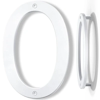 Imagen de Yafimea numeros para casa exterior moderno blanco, altura 20 cm, plástico ABS macizo, efecto 3D flotante (0)