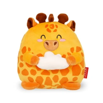 Imagen de Legami Peluche Super Soft, Tema Giraffe, Tamaño Mini, con Tarjeta de Identificación Personalizable, se sostiene Solo, 14x15x12 cm