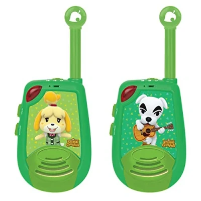 Imagen de Lexibook, Animal Crossing, Walkie Talkies Digitales para niños, 2 km de Alcance transmisión, función luz Morse, Clip cinturón Transporte, Funciona con Pilas, Verde, TW25AC
