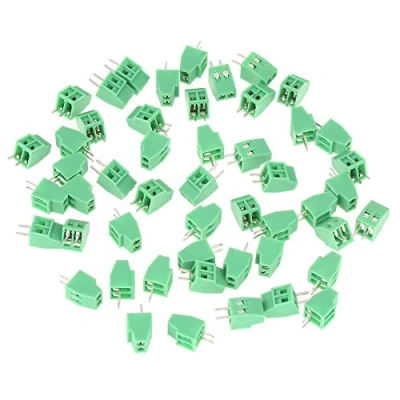 Imagen de 50 Piezas Tornillo Bloque de terminales Conector 2 Pin 2.54mm Pitch PCB universal terminale