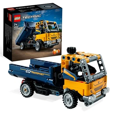 Imagen de LEGO Technic Volquete, 2 en 1, Camión de Construcción y Excavadora Juguete, Regalos para Niños Niñas 7 Años o Más, Introducción ingeniería 42147