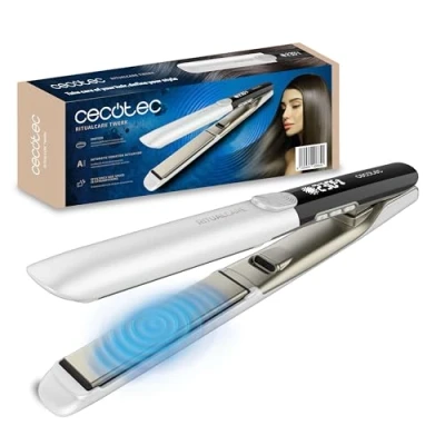 Imagen de Cecotec Plancha de Pelo Profesional Con Cable Ritualcare Twerk. 65W, Tecnología Placas Vibrantes, Temperatura Ajustable, Queratina, 360º, Pantalla LED, Bloqueo Placas, Fina y Ligera