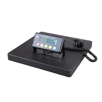 Imagen de G&amp;G PSB Báscula para paquetes (40 x 40 cm, superficie de pesaje aluminio fundido, funciona con pilas, 300 kg 100 g//150 50 g//75 20 g)
