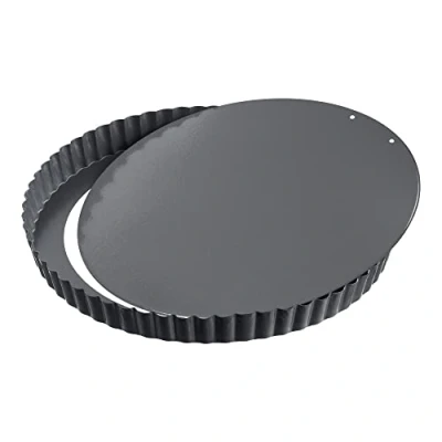 Imagen de ORIGINAL KAISER La Forme Plus Bandeja para Hornear Redonda con Bode Ondulado 30cm Diámetro Antiadherente Revestimiento Antiadherente, Óptima Conducción del Calor, Negro