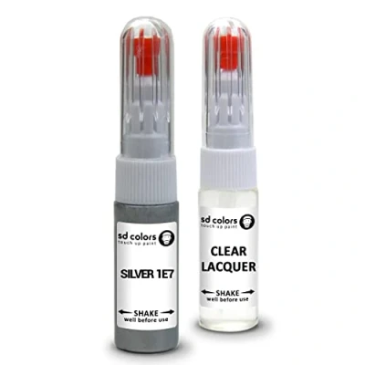 Imagen de SD COLORS PLATA 1E7 compatible con TOYOTA Nuevo Kit de reparación bolígrafos pintura retoque 20 ML SCRATCH CHIP CEPILLO CODE COLOR (PINTURA+LACQUER)