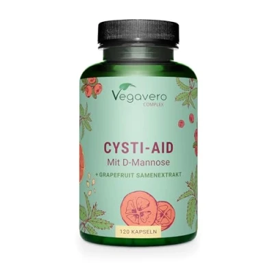 Imagen de Cistitis Complex Vegavero® Arándano Rojo + D Manosa Altamente Concentrado Infecciones Urinarias Ortiga Verde Gayuba 120 Cápsulas Natural &amp; Vegano Sin Aditivos