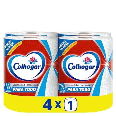 Imagen de Colhogar Paratodo Jumbo x4 Nueva Opción de Media Hoja DOBLE DURACIÓN 4 Rollos 2720 Usos (4x1)