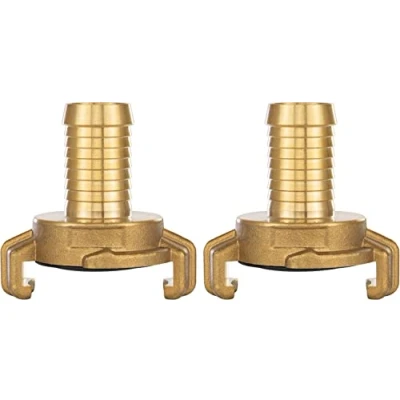 Imagen de Poppstar Juego de 2 Acoplamientos para manguera 3/4 pulgada latón (adaptador racor sistema Geka), con 10mm Ø interior