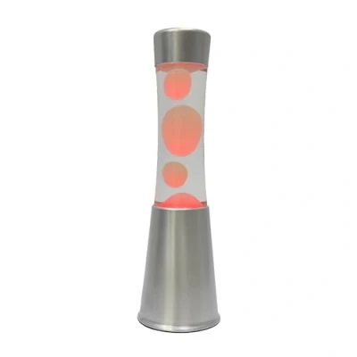 Imagen de Fisura Lámpara de lava led 7 colores. efecto relajante. cambiante color. para regalo. 30 cm x 9 cm. (Plata)