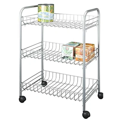 Imagen de Metaltex 938000039 Carro de Cocina (3 bandejas), Color Plateado