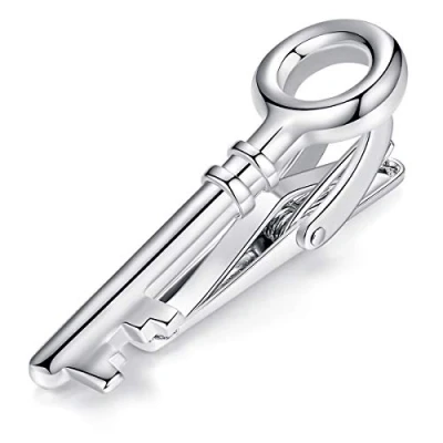 Imagen de Honey Bear llave key Clip Pasador de corbata Pisacorbatas,para los hombres, tamaño estrecha flaco, acero inoxidable para el regalo boda negocios