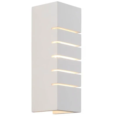 Imagen de Nordlux Lancio Aplique de pared cuadrado escayola, con enchufe, blanco