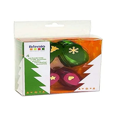 Imagen de Juego de 4 Troqueles con diseños navideños (árbol, Copo Nieve, corazón y Estrella)