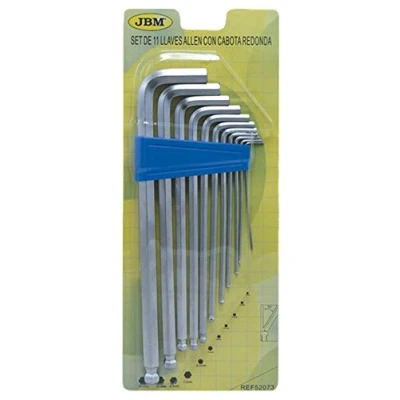 Imagen de JBM 52073 Pack de 11 llaves en forma I con cabota redonda (275 mm)