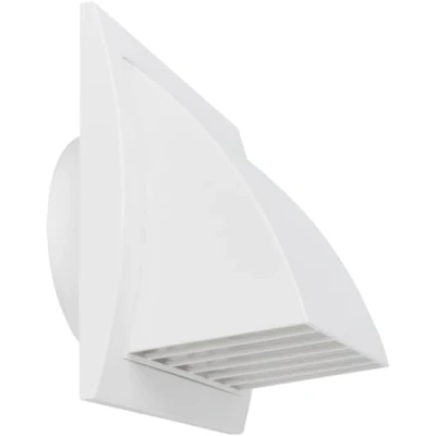 Imagen de ventilación de campana escape 100 cm con cubierta lluvia, blanco, aire para interiores y exteriores HVAC 153 x 148 mm
