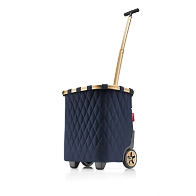 Imagen de reisenthel carrycruiser Frame Carro de la Compra Dos Ruedas portátil con Correa Ajustable para Hombro, Estructura Estable Aluminio, Material Resistente al Agua, Estampado Cebra, Couleur:Blue