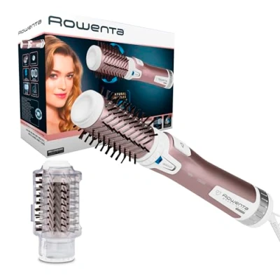 Imagen de Rowenta Cepillo Brush Activ Premium Care CF9540 de Aire movimiento giratorio automático con dos controles rotación, secado simultáneo, doble emisor iones, ajustes velocidad