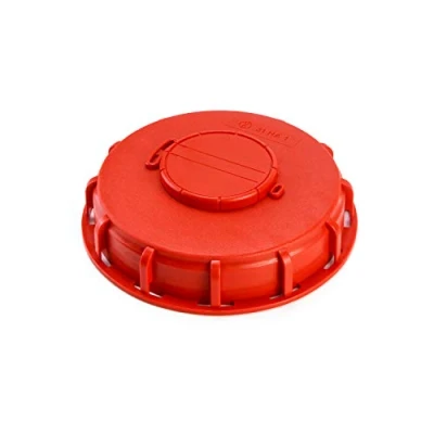 Imagen de QWORK® Tapones de Depósito IBC con Agujero Ventilación, Tapa Plástico para Agua, Rojo 163mm (# A)
