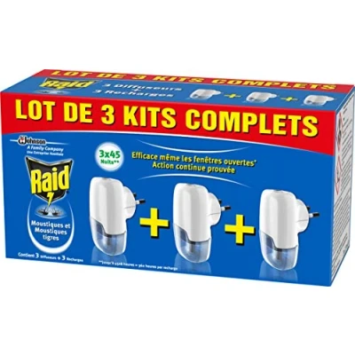 Imagen de Raid Difusores eléctricos líquidos 3 kits 81 ml