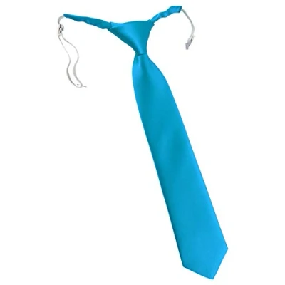 Imagen de TigerTie Designer Security Corbata de seguridad en un solo color, preatada con goma elástica, azul turquesa, ca.54 cm (incl. Knoten)