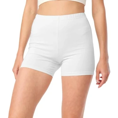Imagen de Merry Style Pantalones Cortos para Mujer Mallas Cortas Deportivas Shorts de algodón MS10 392 (Blanco, S)