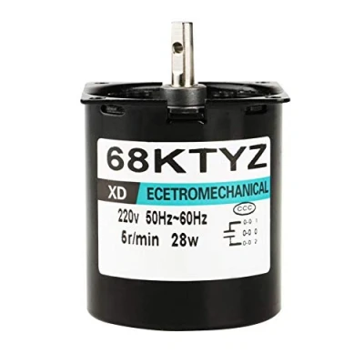 Imagen de Akozon Motor de baja velocidad AC220V 28W 5 80r / min síncrono Imán Permanente en miniatura Ajustable CW/CCW(5rpm)