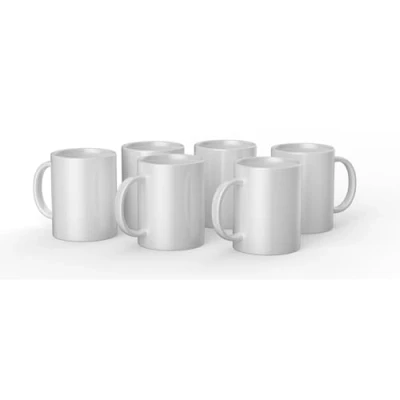 Imagen de Cricut tazas en blanco, 425 ml (15 onzas), 6 de sublimación tinta infusible para usar con prensa 2008944