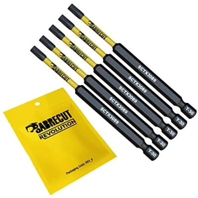 Imagen de 5 x SabreCut SCTX3089_5 89 mm T30 TX30 Juego de puntas destornillador impacto magnético Torx Heavy Duty Compatible con Dewalt Milwaukee Bosch Makita y más