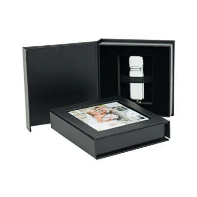 Imagen de Caja de almacenamiento USB para 1 unidad flash con ventana (negro)