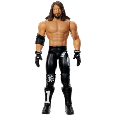 Imagen de Mattel WWE Main Event Series154 AJ Styles Figura de acción coleccionable 15,24cm, 10 puntos articulación y aspecto realista, JCV43