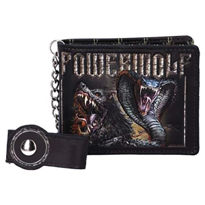 Imagen de Nemesis Now Cartera en Relieve con Licencia Oficial de Powerwolf Kiss of The Cobra King, Cuero, Black, 11cm