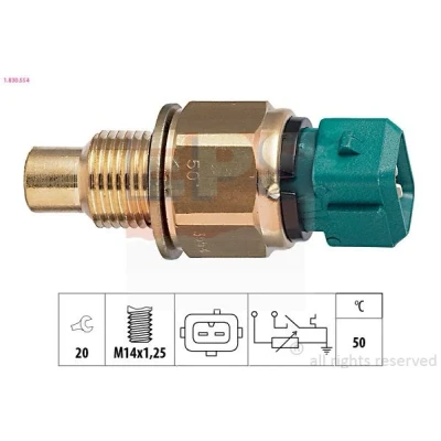Imagen de EPS 1.830.554 Sensor de Temperatura del Refrigerante Made in Italy OE Equivalent PEUGEOT: 206 Hatchback, Partner I Combispace, 306 Hatchback