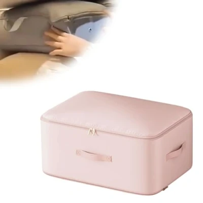 Imagen de Vordpe Organizador autocomprimible que ahorra espacio, la última bolsa de compresión, almacenamiento, adecuada para ropa, edredones, edredones (L Rosa)