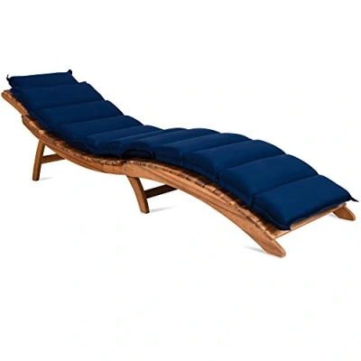 Imagen de Detex Cojín para Tumbona Azul 183x56x7 Almohada Reposacabeza Colchoneta Sillón Acolchonada