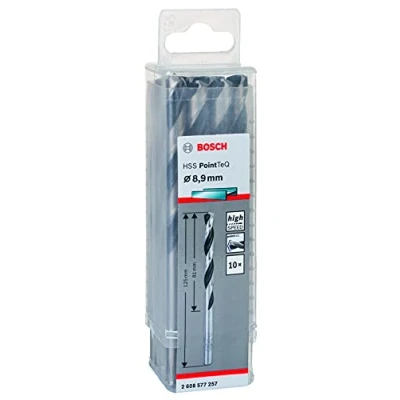 Imagen de Bosch Professional 10 brocas helicoidales HSS PointTeQ, para metal, 8.9 x 81 125 mm, accesorio de taladro