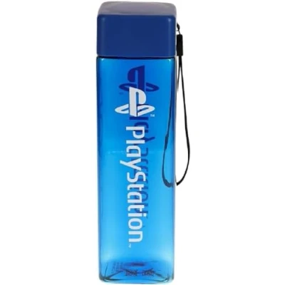 Imagen de Paladone Playstation Botella de agua plástico cuadrada viaje con correa para la muñeca Regalos 500 ml (17 fl oz)