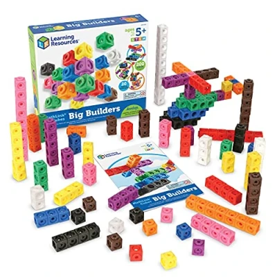 Imagen de Learning Resources Cubos Mathlink para grandes constructores, policubos infantiles matemáticas, resolución de problemas, pensamiento crítico, 5 años