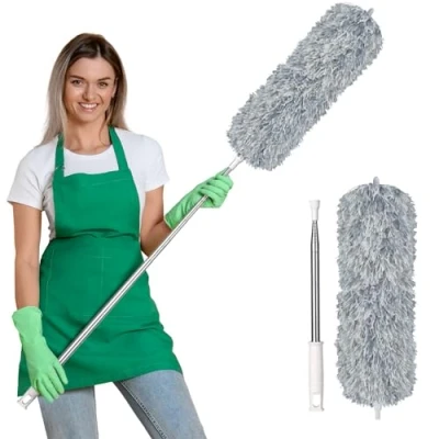 Imagen de Vicloon Cepillo para Polvo, Polvo Retráctil Grietas, Limpieza de Microfibra, Retráctil, Ajustable, Lavable