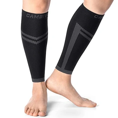 Imagen de CAMBIVO Medias de Compresión Mujer Hombre x2, Pantorrilleras Compresion, Calcetines Compresion Varices sin Pie, para Deporte, Running, Ciclismo, Circulacion Piernas Cansadas