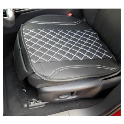 Imagen de BREMER SITZBEZÜGE cojín de Asiento Piel sintética Compatible con Audi A7 C8 en Negro/Blanco Costura OT408