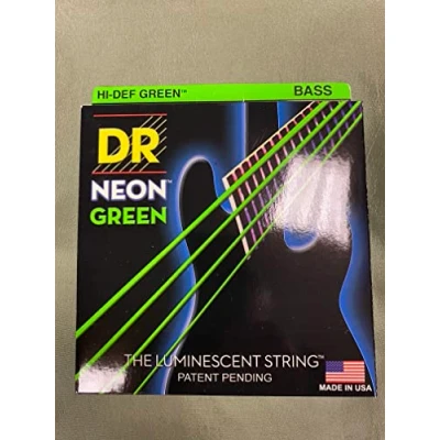 Imagen de Dr Neon Hi Def ngb de 40 Green 100 cuerdas para bajo 4 fluorescente